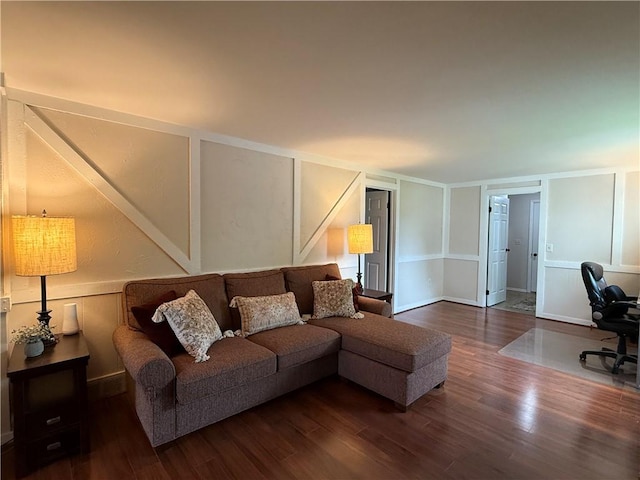 300 Amy Ln, Clarkson, NY 14420 - living area featuring a decorative wall and wood finished floors