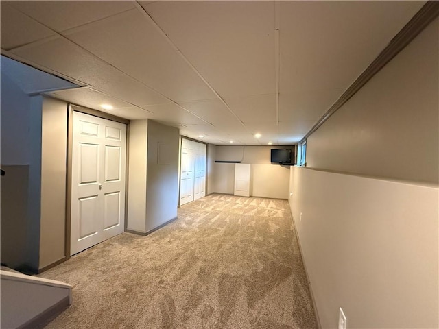 300 Amy Ln, Clarkson, NY 14420 - finished below grade area with light colored carpet and baseboards