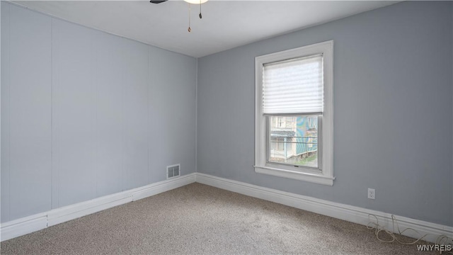 35 Duerstein St, Buffalo, NY 14210 - unfurnished room featuring carpet, a ceiling fan, and baseboards
