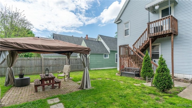 35 Duerstein St, Buffalo, NY 14210 - view of yard with stairway and a patio area
