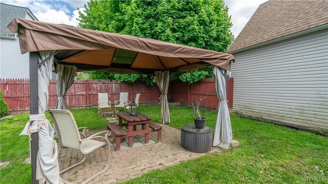 35 Duerstein St, Buffalo, NY 14210 - view of yard with a gazebo and a patio area