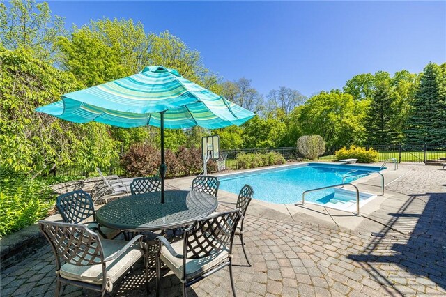 72 Meadow Cove Rd, Pittsford, NY 14534 - view of pool with a patio and outdoor dining area