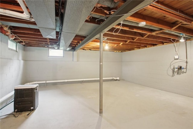1099 N Greece Rd, Greece, NY 14626 - below grade area featuring concrete block wall