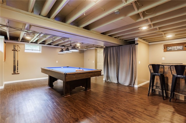 25 Selkirk Dr, Greece, NY 14626 - game room featuring billiards, wood finished floors, and baseboards