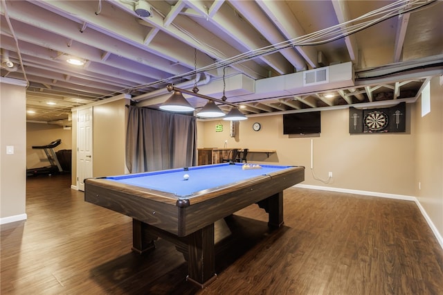 25 Selkirk Dr, Greece, NY 14626 - rec room with billiards table, baseboards, and wood finished floors