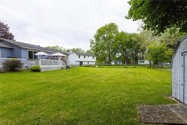 25 Selkirk Dr, Greece, NY 14626 - view of yard with a wooden deck and a gazebo