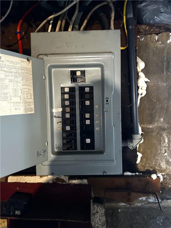 386 Westfield St, Rochester, NY 14619 - utility room with electric panel