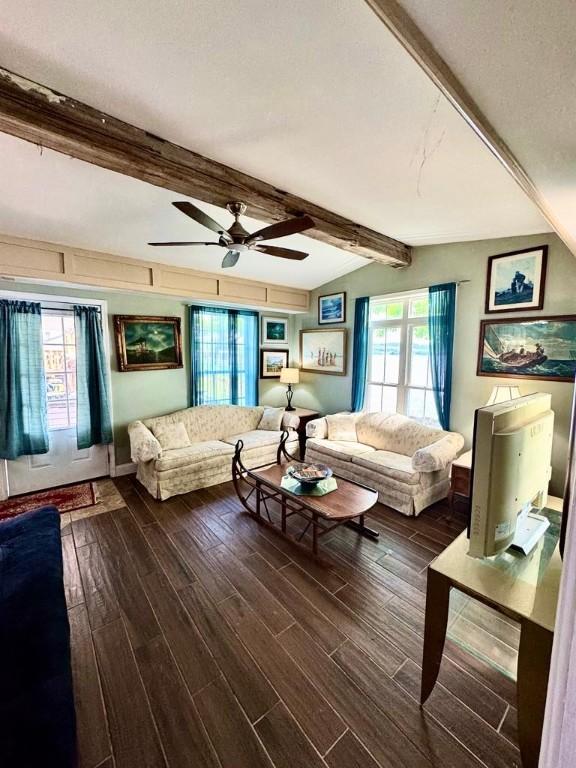 450 Stover Rd, Tyrone, NY 14815 - living room with wood finished floors and a ceiling fan