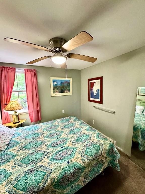 450 Stover Rd, Tyrone, NY 14815 - carpeted bedroom featuring a ceiling fan