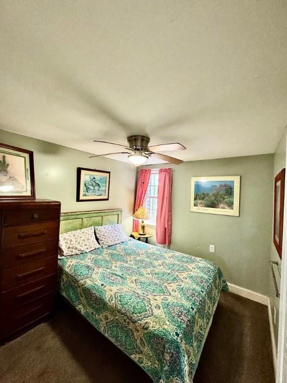 450 Stover Rd, Tyrone, NY 14815 - carpeted bedroom featuring baseboards and a ceiling fan