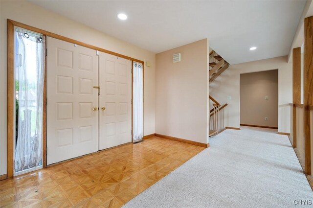 5 Byron Ln, Kirkland, NY 13323 - entrance foyer with stairway, baseboards, and recessed lighting