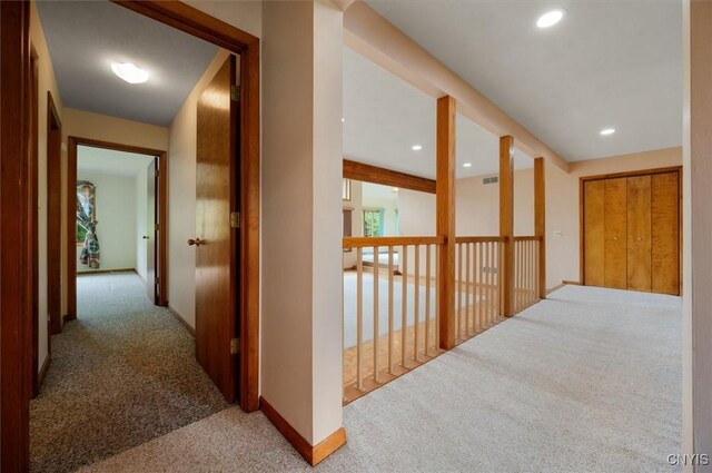 5 Byron Ln, Kirkland, NY 13323 - hall with carpet, baseboards, and recessed lighting