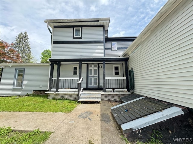 7 High St, Lyons, NY 14489 - view of front of home featuring a porch