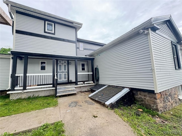 7 High St, Lyons, NY 14489 - view of front facade with covered porch