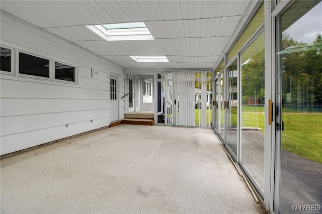 69 Coolidge Ave, Lockport-City, NY 14094 - unfurnished sunroom with a skylight and plenty of natural light