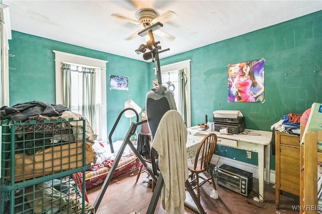 9 Walnut St, Hanover, NY 14062 - dining space featuring ceiling fan and wood finished floors