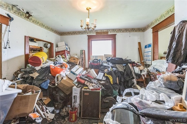 9 Walnut St, Hanover, NY 14062 - misc room with a chandelier