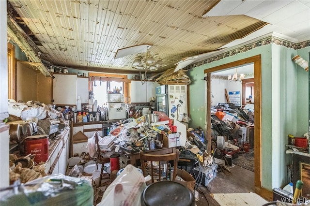 9 Walnut St, Hanover, NY 14062 - miscellaneous room with a chandelier