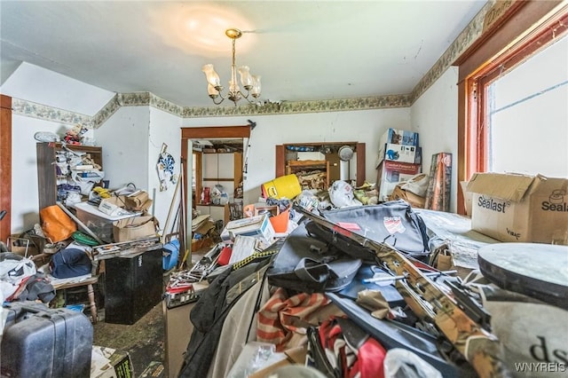 9 Walnut St, Hanover, NY 14062 - misc room with a chandelier