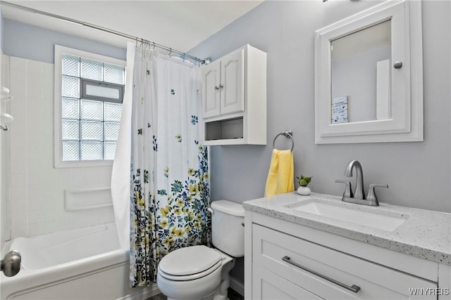 234 Clark St, Tonawanda-Town, NY 14223 - bathroom featuring vanity, toilet, and shower / tub combo with curtain