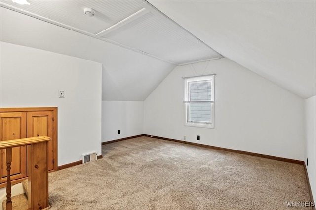 234 Clark St, Tonawanda-Town, NY 14223 - additional living space featuring carpet, vaulted ceiling, and baseboards