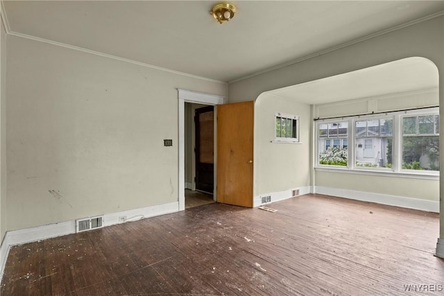 22 Bruce St, Buffalo, NY 14214 - spare room with ornamental molding, wood finished floors, and baseboards