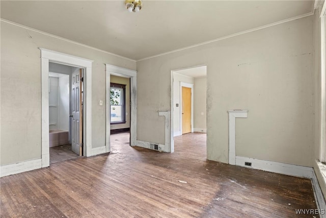 22 Bruce St, Buffalo, NY 14214 - spare room featuring wood finished floors, ornamental molding, and baseboards