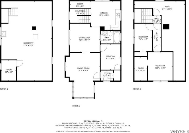 22 Bruce St, Buffalo, NY 14214 - floor plan / room layout