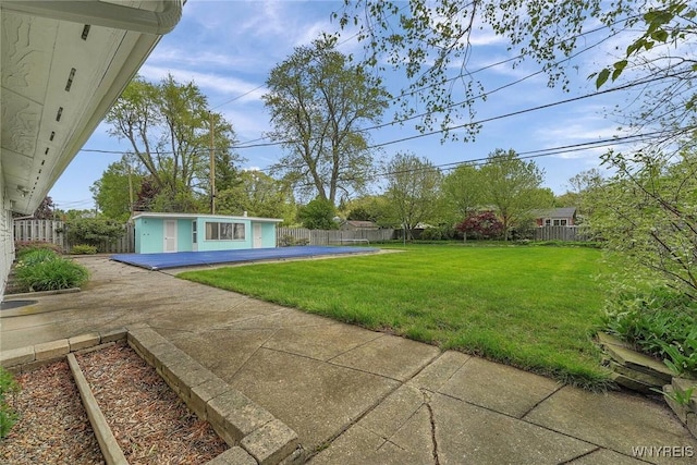 149 Fleetwood Ter, Amherst, NY 14221 - view of yard featuring a patio and an outdoor structure