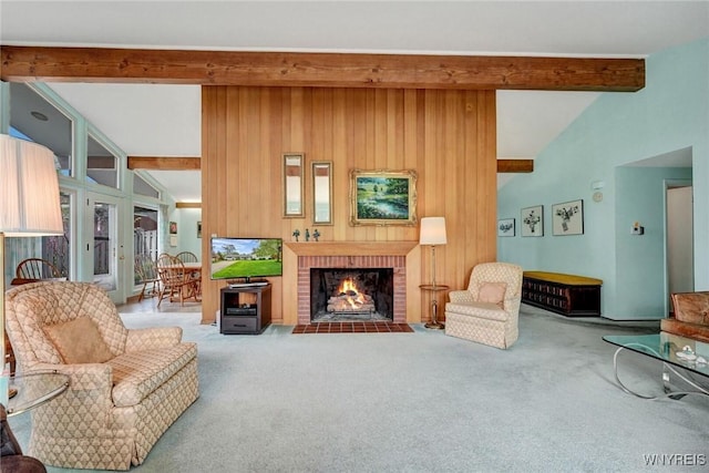 149 Fleetwood Ter, Amherst, NY 14221 - living area featuring carpet floors and a fireplace