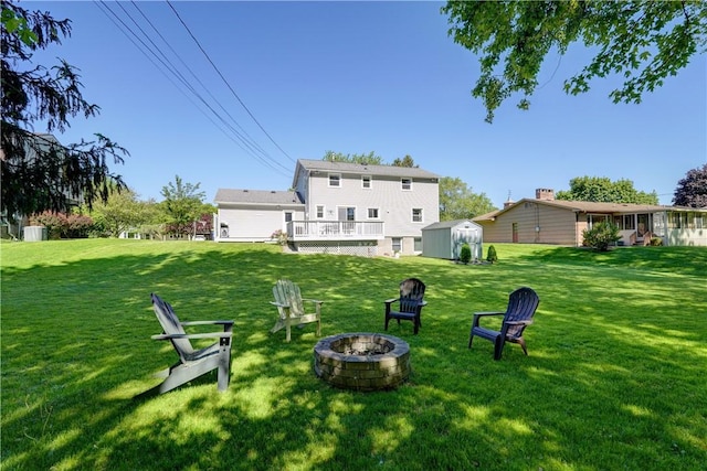 272 Shaftsbury Rd, Brighton, NY 14610 - view of grassy yard with an outdoor fire pit