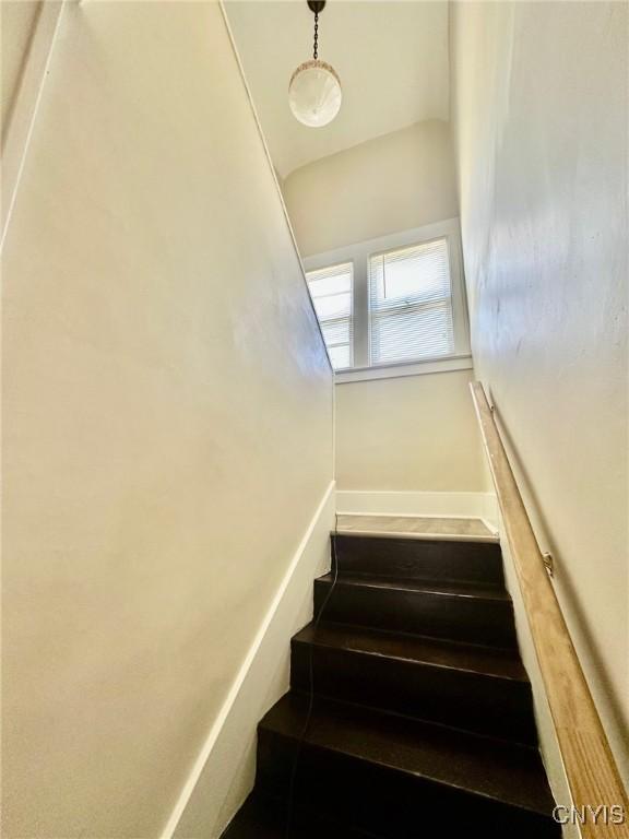 131 Hazelhurst Ave, Syracuse, NY 13206 - stairs featuring baseboards