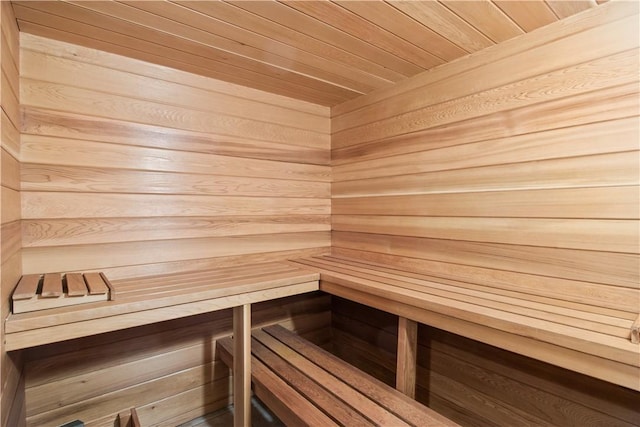23 Sunberry Dr, Perinton, NY 14526 - relaxing sauna with wooden walls and wood ceiling