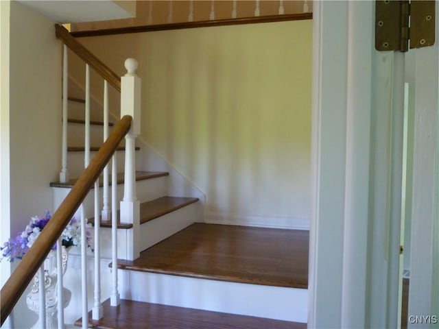 3899 Sweet Rd, Pompey, NY 13078 - staircase with wood finished floors