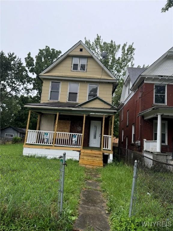 1867 Pierce Ave, Niagara Falls, NY 14301 - view of front facade with covered porch