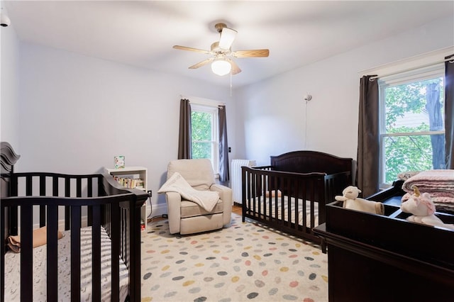 110 Lansdale St, Rochester, NY 14620 - bedroom with radiator and ceiling fan
