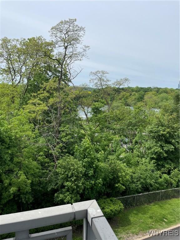 151 Buffalo Ave Unit 404, Niagara Falls, NY 14303 - view of yard featuring a view of trees and a balcony