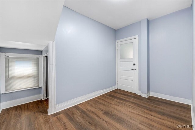 405 W Ferry St, Buffalo, NY 14213 - empty room with baseboards and dark wood-style floors