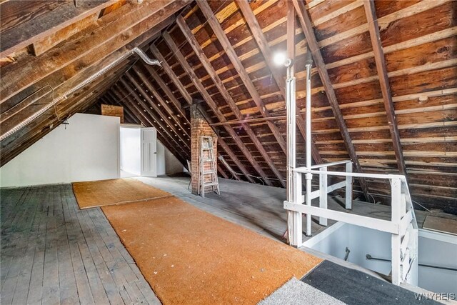 405 W Ferry St, Buffalo, NY 14213 - unfinished attic with an upstairs landing
