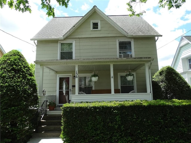 136 Platt St, Erwin, NY 14870 - view of front of home featuring a porch and roof with shingles