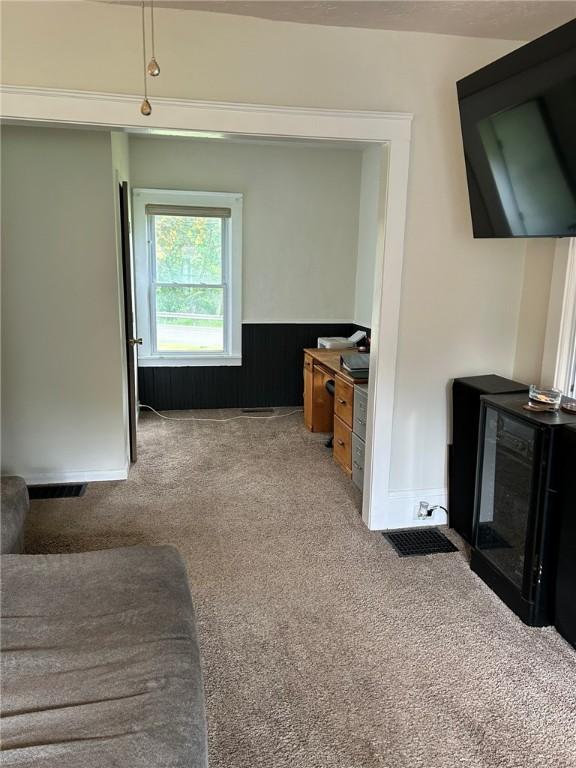 2287 State Route 352, Big Flats, NY 14903 - living room featuring carpet and wainscoting