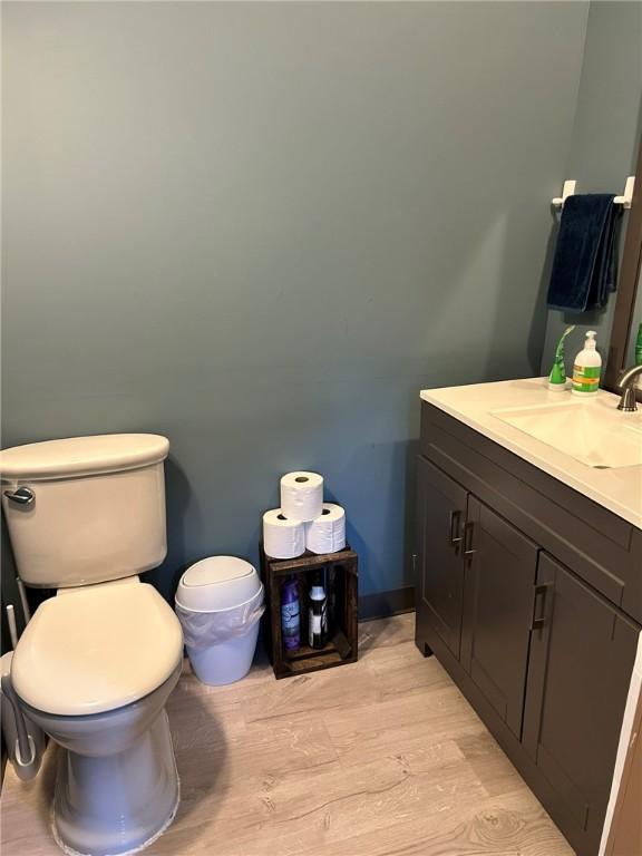 2287 State Route 352, Big Flats, NY 14903 - bathroom featuring vanity, wood finished floors, and toilet