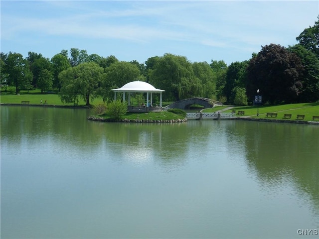 626 Roberts Ave, Syracuse, NY 13207 - water view featuring a gazebo