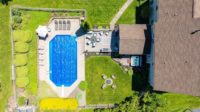 56 Edenfield Rd, Penfield, NY 14526 - aerial view of a pool