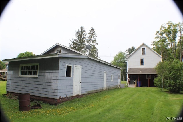116 Merden St, Salamanca-City, NY 14779 - view of side of property with a lawn