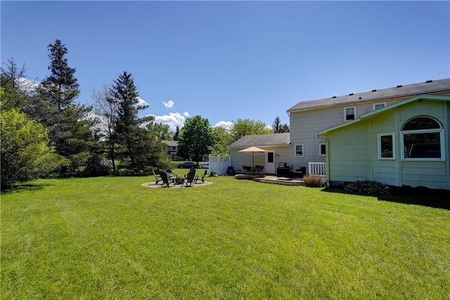 16 Canterbury Trl, Penfield, NY 14450 - view of grassy yard with a deck