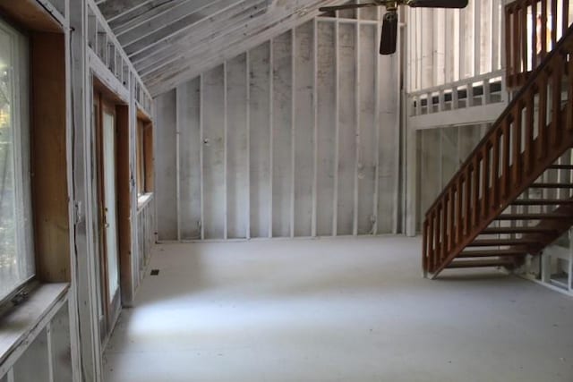 1838 Davis Rd, Aurora, NY 14170 - basement with a ceiling fan