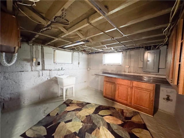 257 Haviland Park, Greece, NY 14616 - below grade area with electric panel and a sink