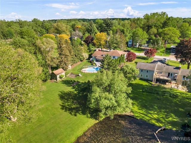 8918 Hurlburt Ln, Clarence, NY 14031 - aerial view of property and surrounding area featuring a heavily wooded area
