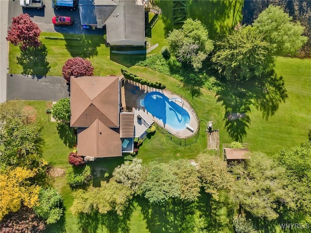 8918 Hurlburt Ln, Clarence, NY 14031 - drone / aerial view of a pool area